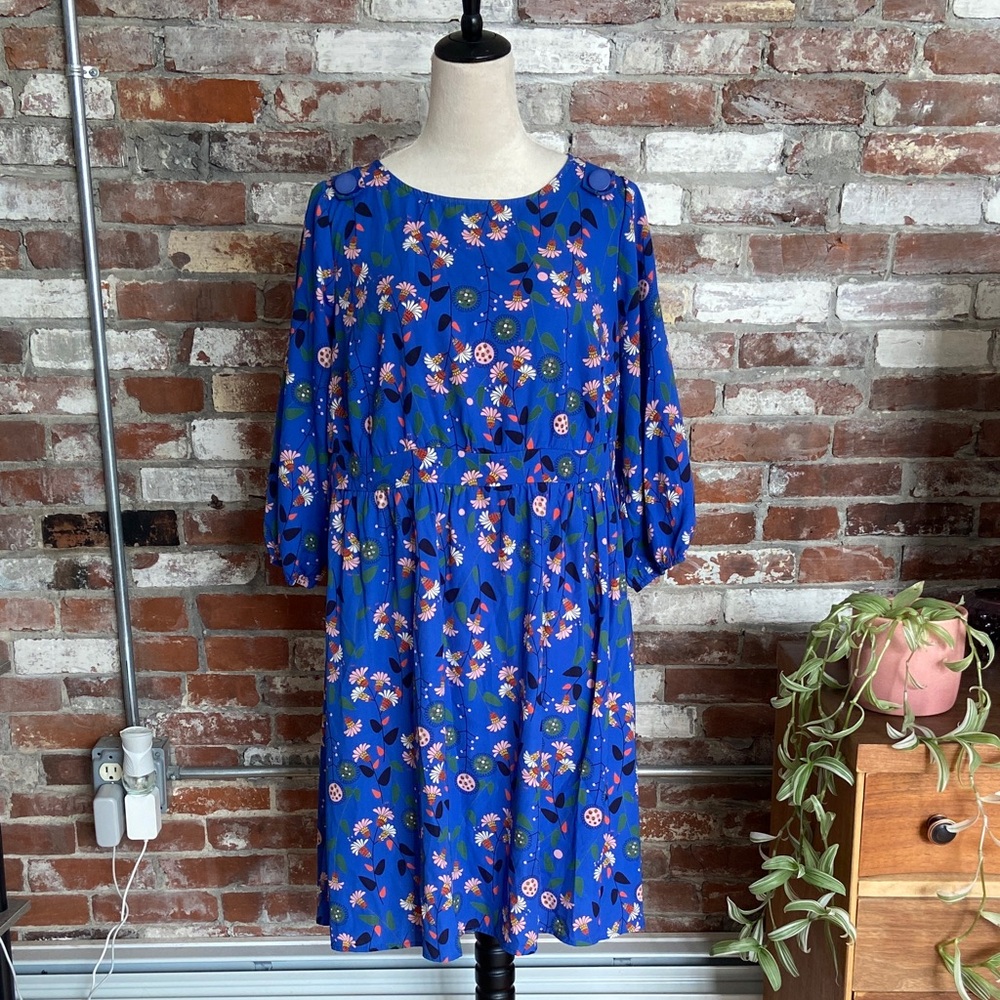 Floral Blue Dress